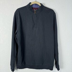 Tailorbyrd Collection Mock Neck 1/4 Zip Long Sleeve Sweater Shirt Large